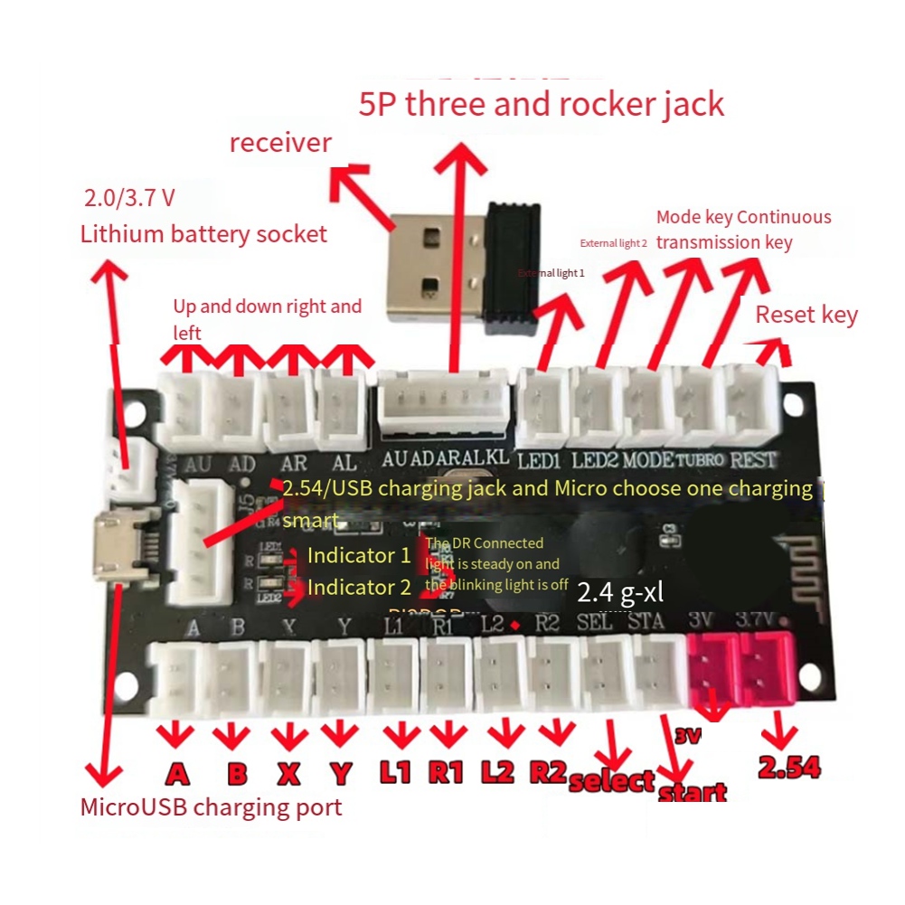 Joystick Module - L77A 2.4G Kablosuz Sıfır Gecikmeli Joystick