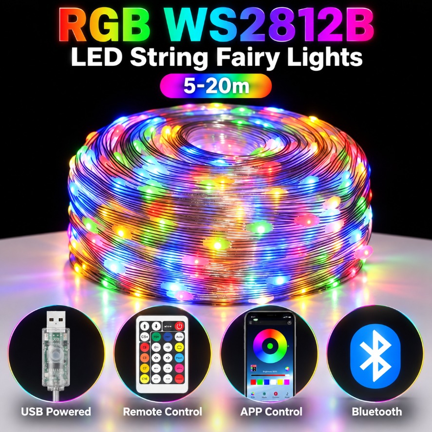 Ws2812B Strip 5V - 5-20m WS2812B RGB LED Peri Işık