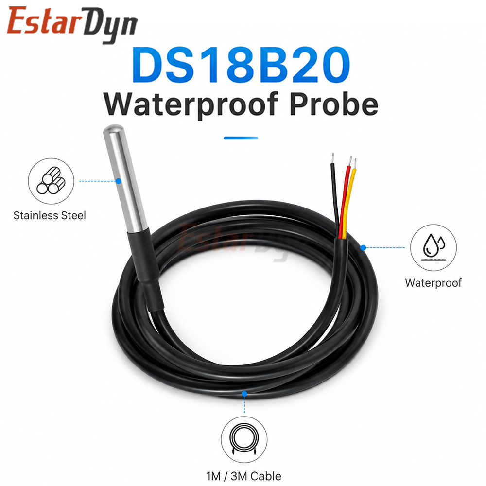 Ds18B20 - Estardyn DS18B20 Su Geçirmez Dijital Sıcaklık