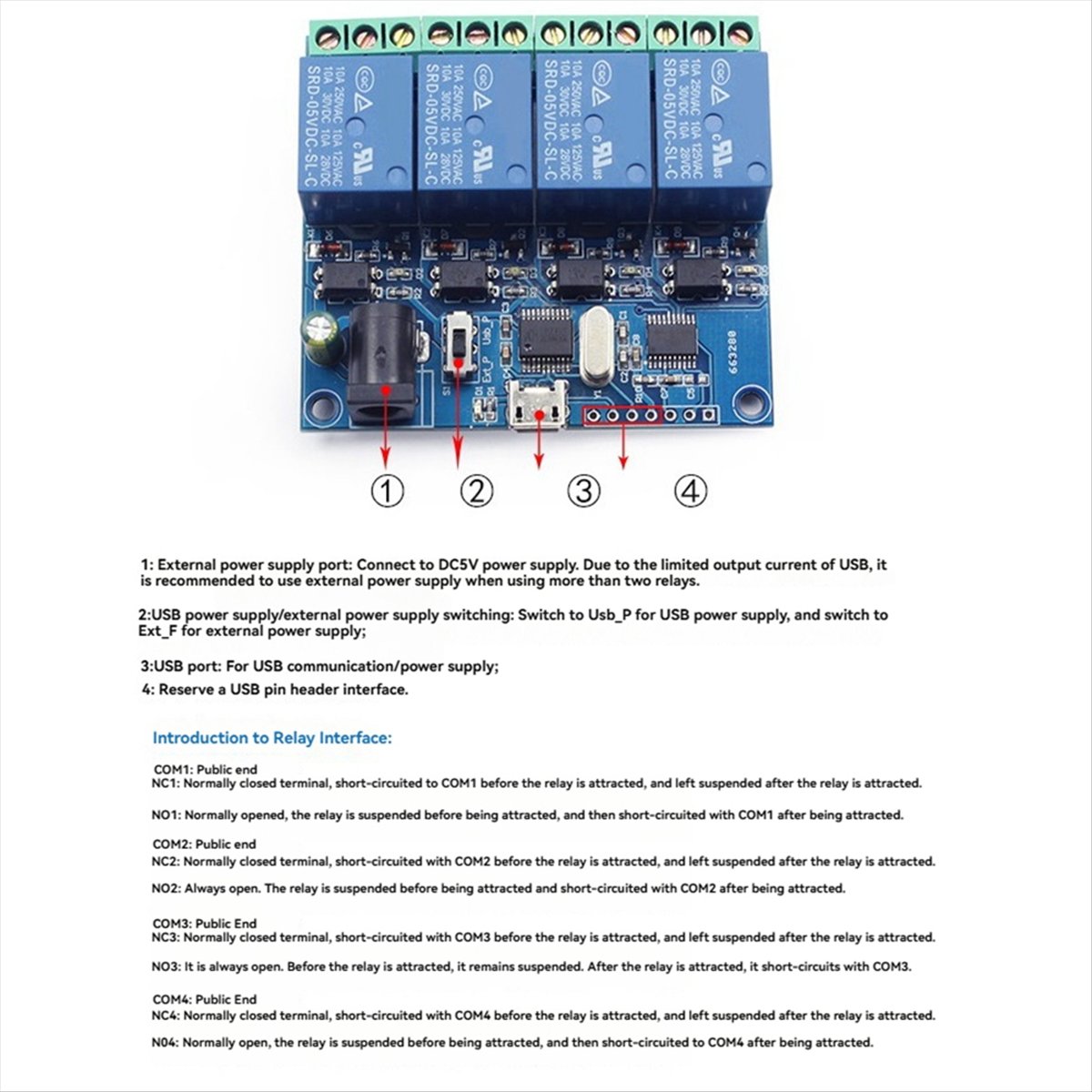 AT42 4 Kanallı USB Röle Modülü - Relay Module 4 Channel incelemesi ve fiyatı