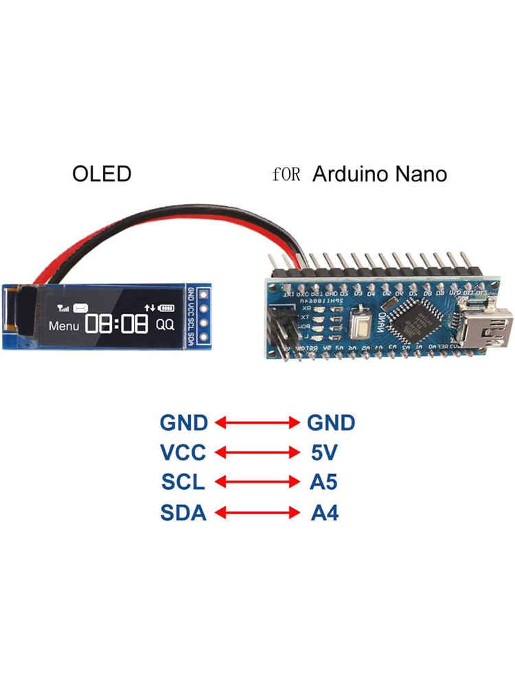 I2C OLED ekran modülü 0.91 inç - Ssd1306 incelemesi ve fiyatı