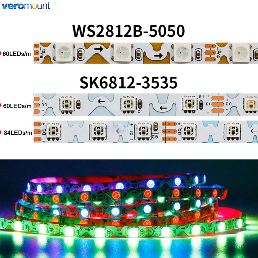 PCB S şekli ile 6mm dar esnek  - Ws2812B Strip 5V incelemesi ve fiyatı