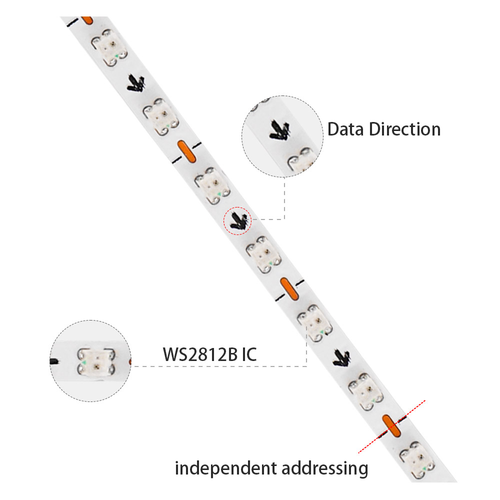 2.7mm WS2812B LED Şerit Ultra  - Ws2812B Strip 5V incelemesi ve fiyatı