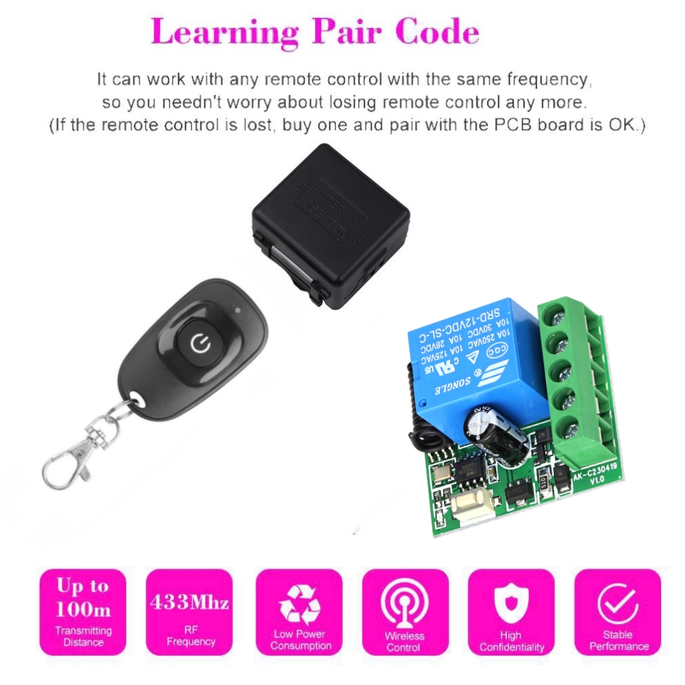 433 MHz DC 12 V 1CH Röle Modül - Relay Module 1 Channel incelemesi ve fiyatı